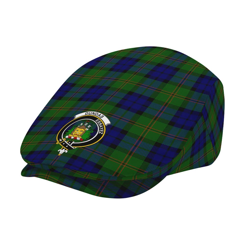 Scottish Dundas Clan Badge Tartan Flat Cap - Image 2