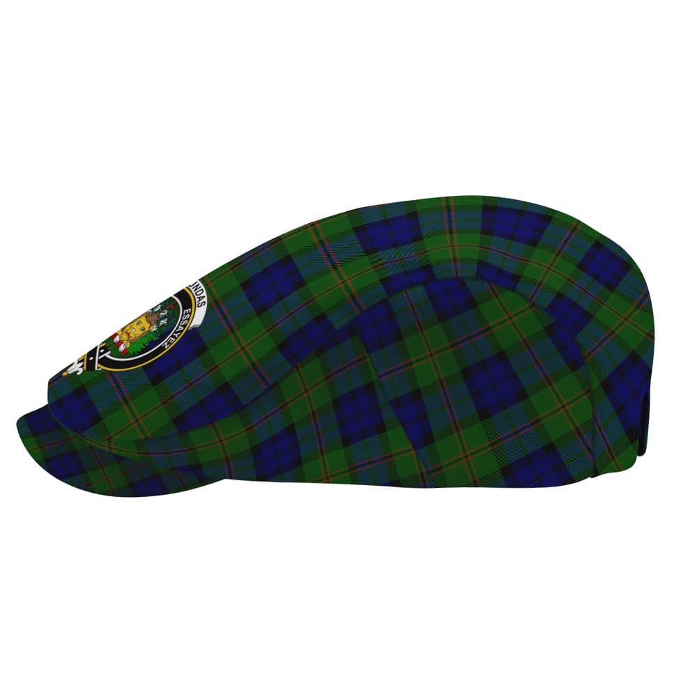 Scottish Dundas Clan Badge Tartan Flat Cap - Image 3