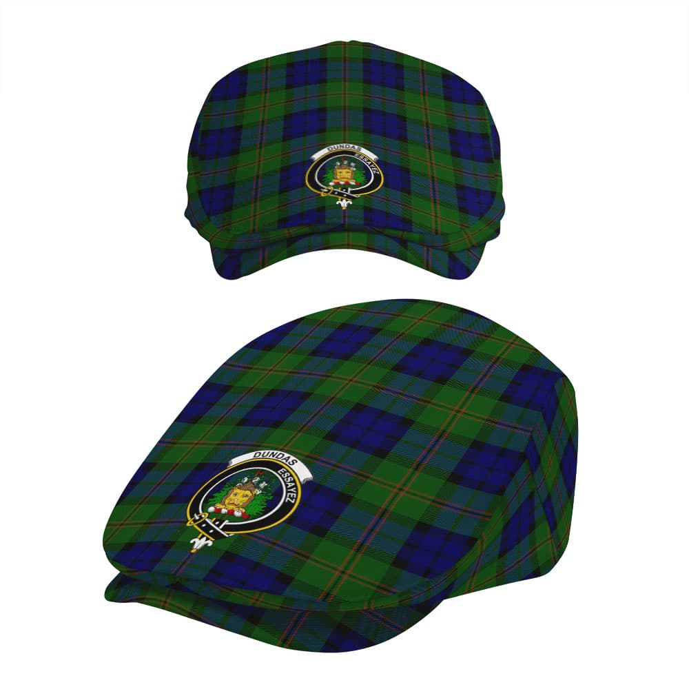 Scottish Dundas Clan Badge Tartan Flat Cap - Image 5