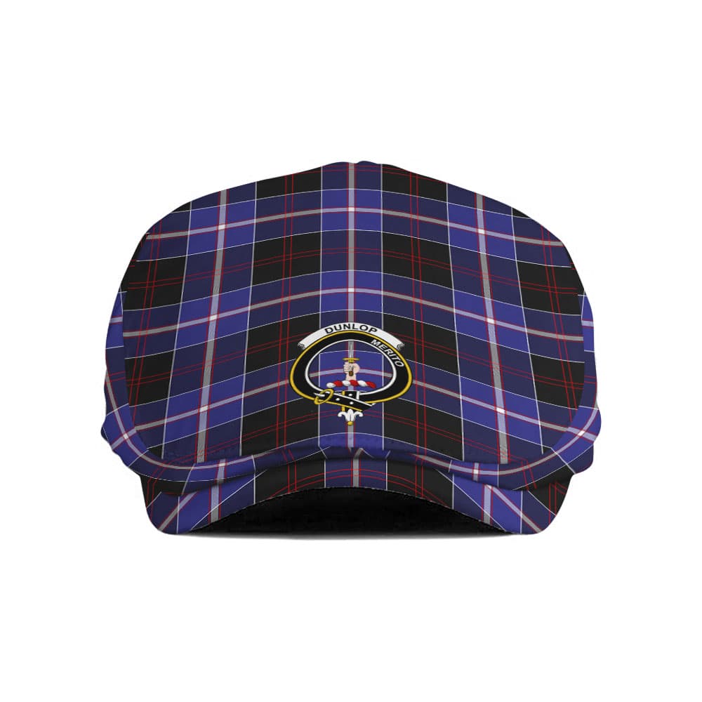 Scottish Dunlop Clan Badge Tartan Flat Cap