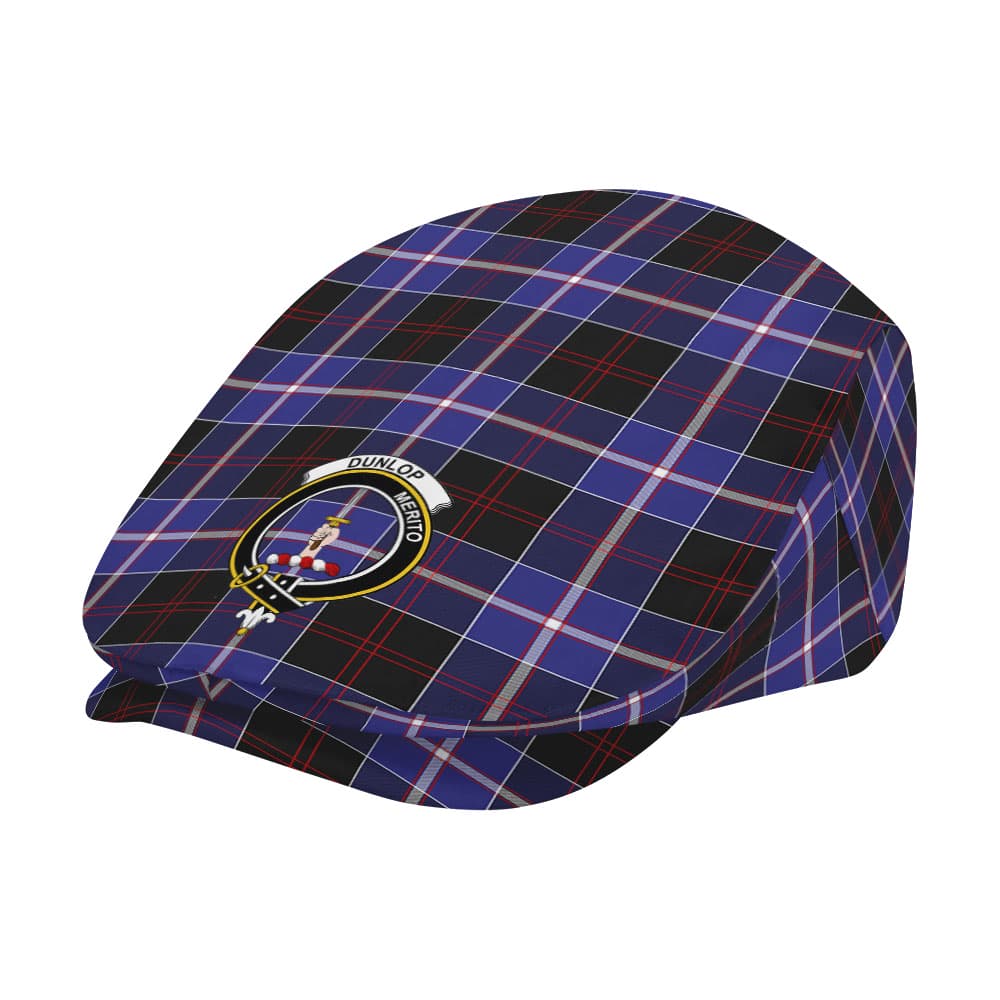 Scottish Dunlop Clan Badge Tartan Flat Cap - Image 2