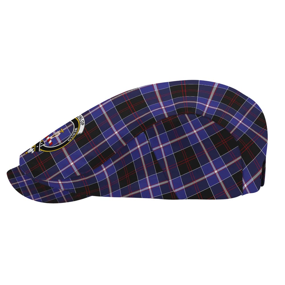 Scottish Dunlop Clan Badge Tartan Flat Cap - Image 3