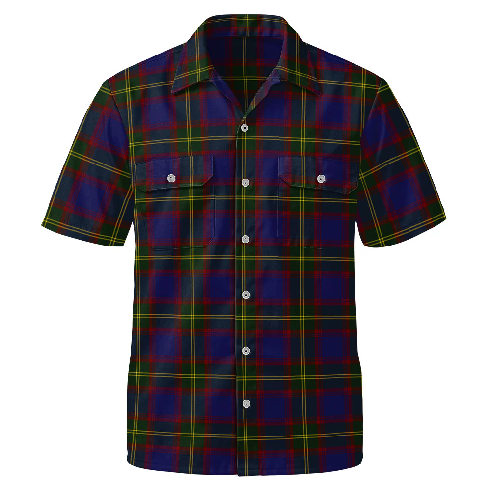 Scottish Durie Clan Badge Tartan Short Sleeve Work Shirt