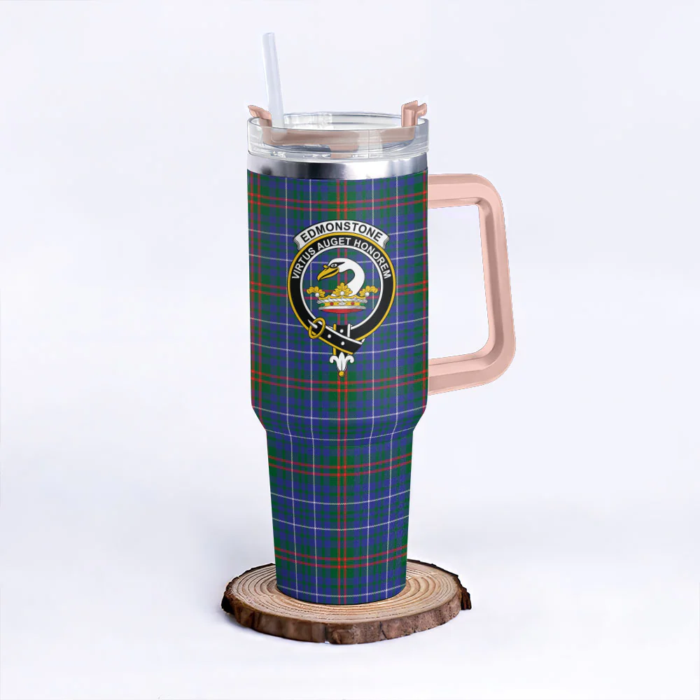 Scottish Edmonstone Clan Badge Tartan 40oz Tumbler - Image 4