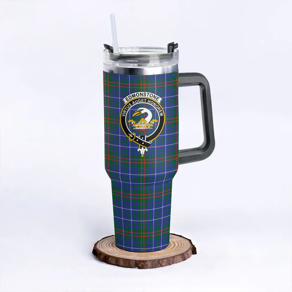 Scottish Edmonstone Clan Badge Tartan 40oz Tumbler - Image 6
