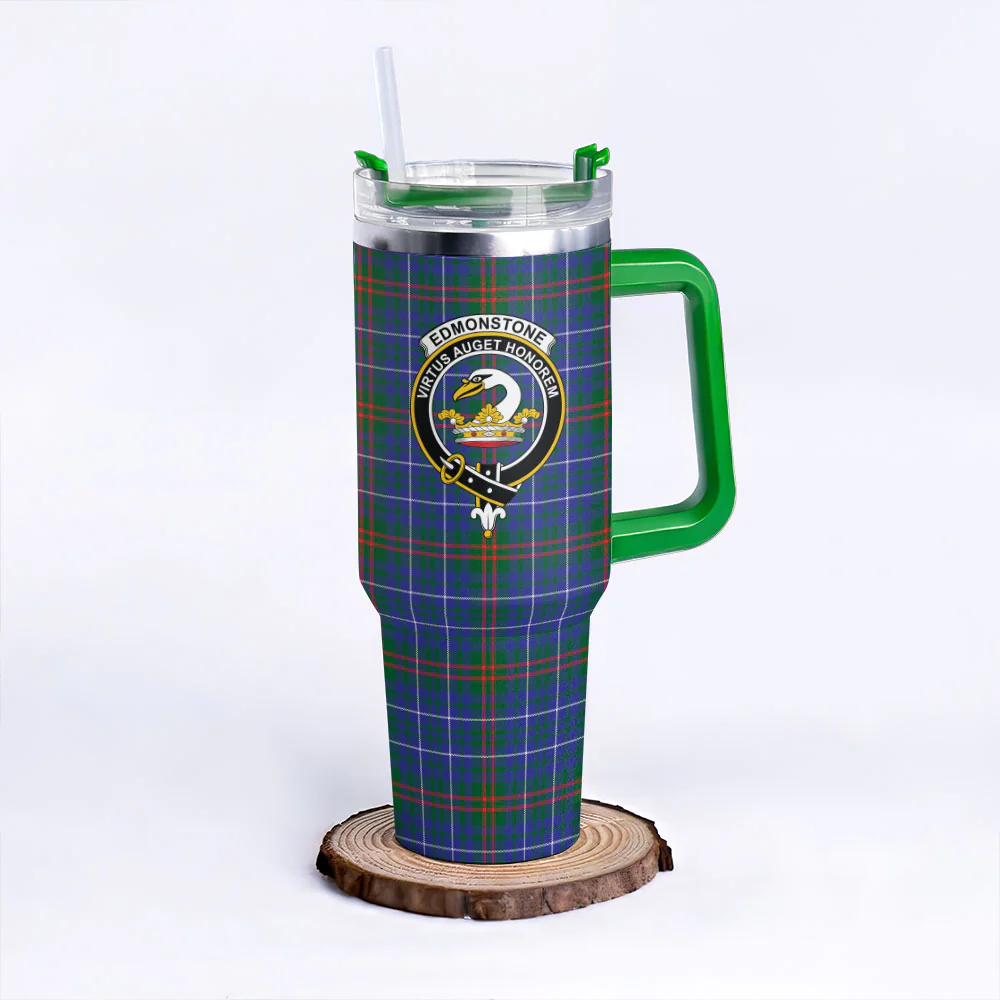 Scottish Edmonstone Clan Badge Tartan 40oz Tumbler - Image 8