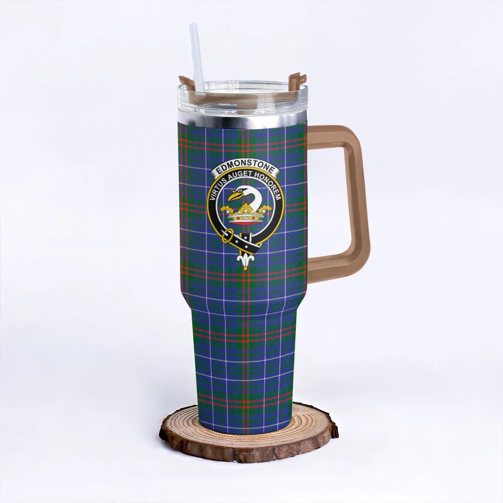 Scottish Edmonstone Clan Badge Tartan 40oz Tumbler - Image 9