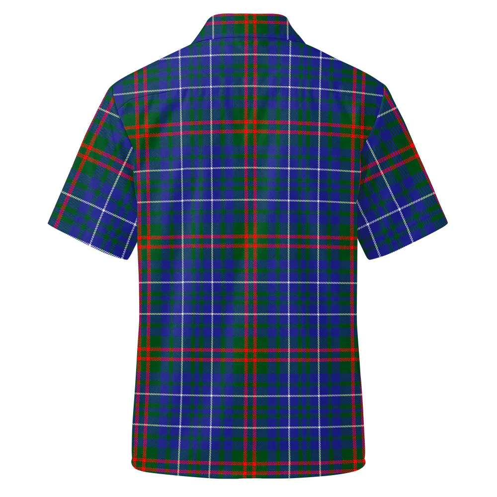 Scottish Edmonstone Clan Badge Tartan Short Sleeve Work Shirt - Image 3