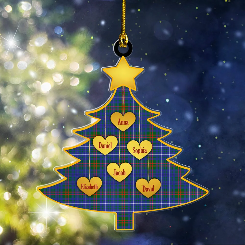 Scottish Edmonstone Tartan Ornament Custom Family Christmas Tree