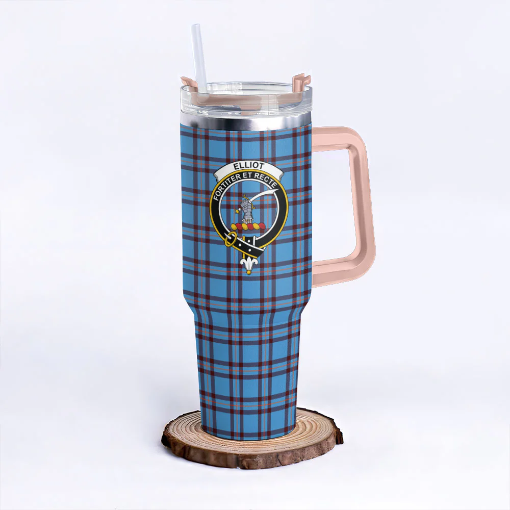 Scottish Elliot Ancient Clan Badge Tartan 40oz Tumbler - Image 4