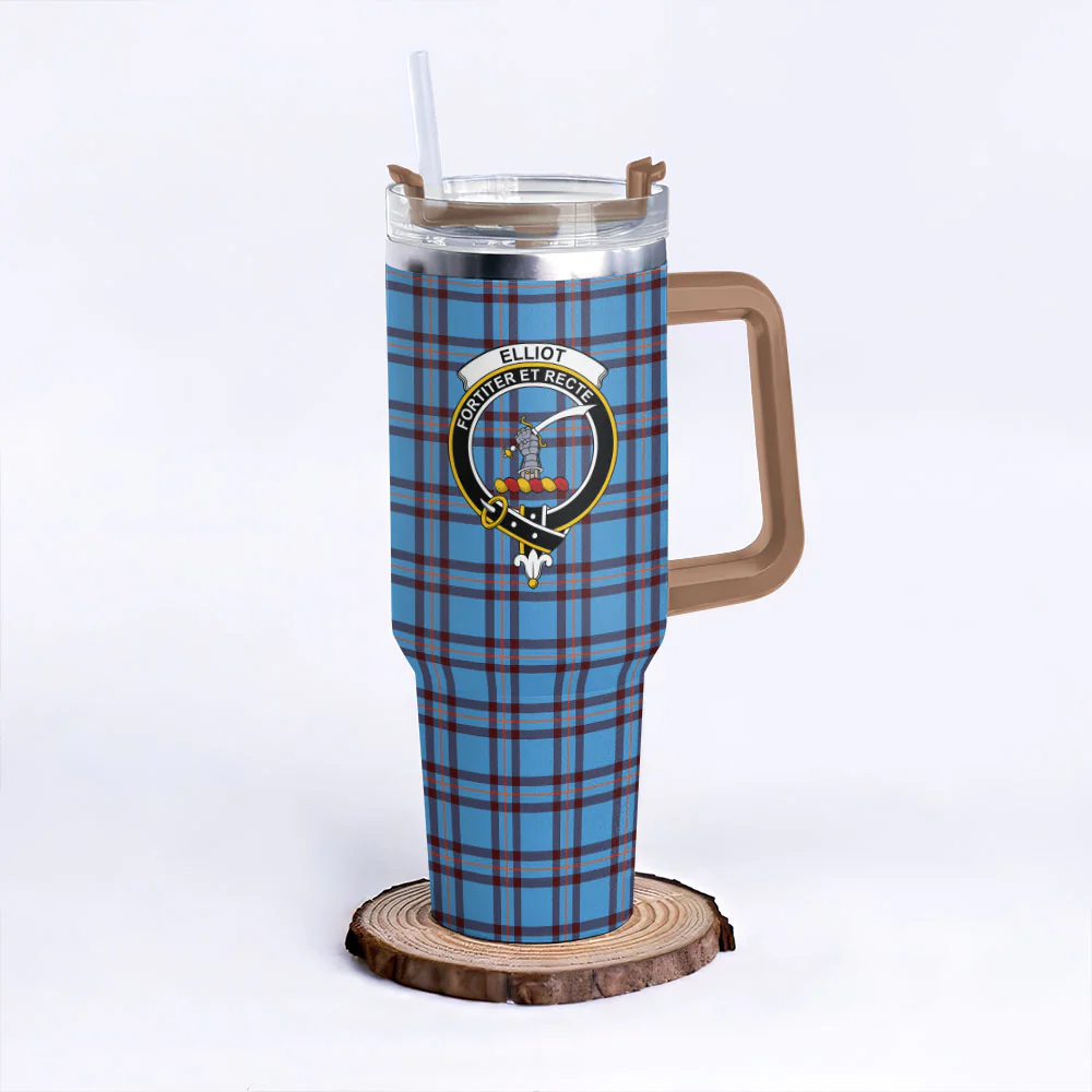 Scottish Elliot Ancient Clan Badge Tartan 40oz Tumbler - Image 9