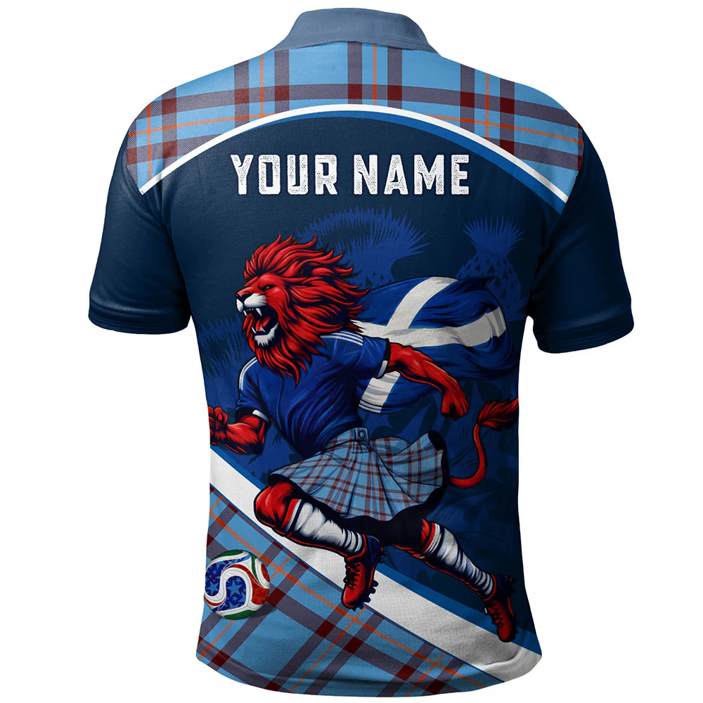 Scottish Elliot Ancient Clan Badge Tartan Polo Shirt Scotland Lion Brave Highland Spirit - Image 2