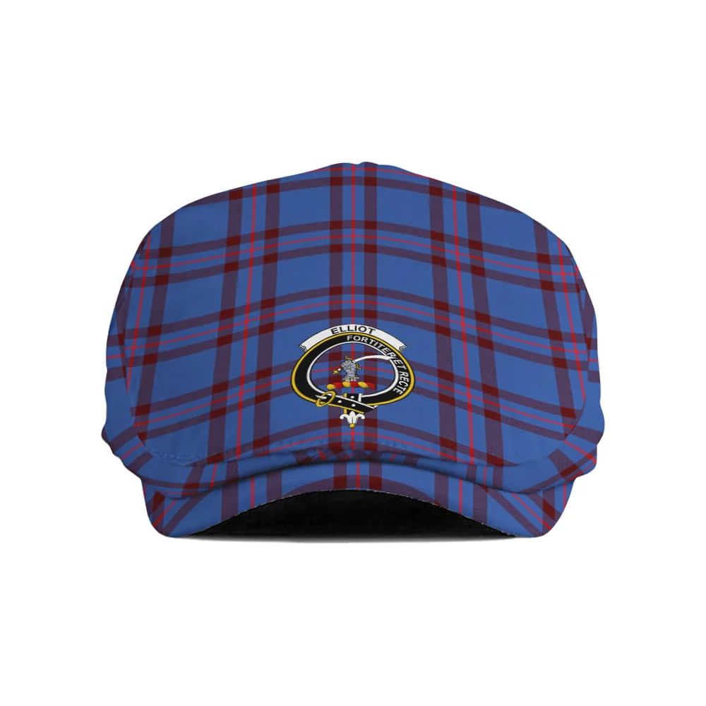 Scottish Elliot Clan Badge Tartan Flat Cap