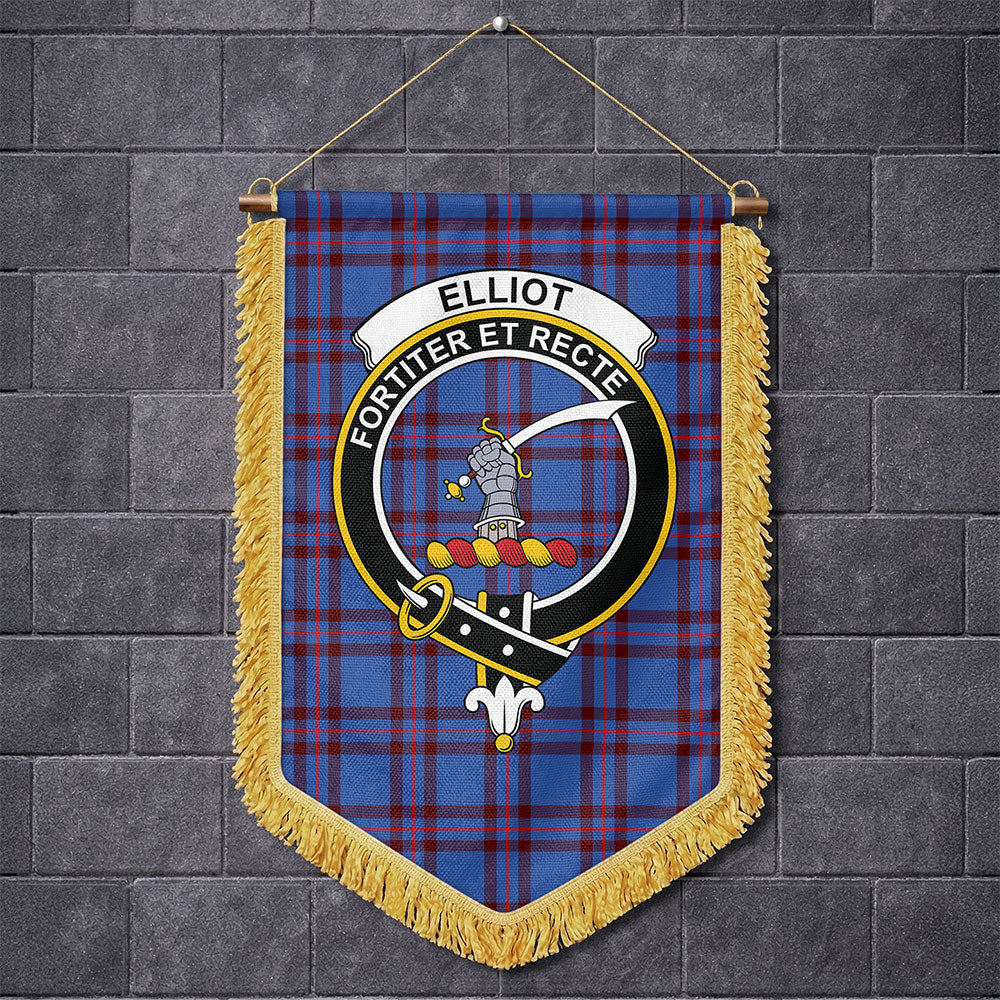 Scottish Elliot Modern Clan Badge Tartan Wall Hanging Banner