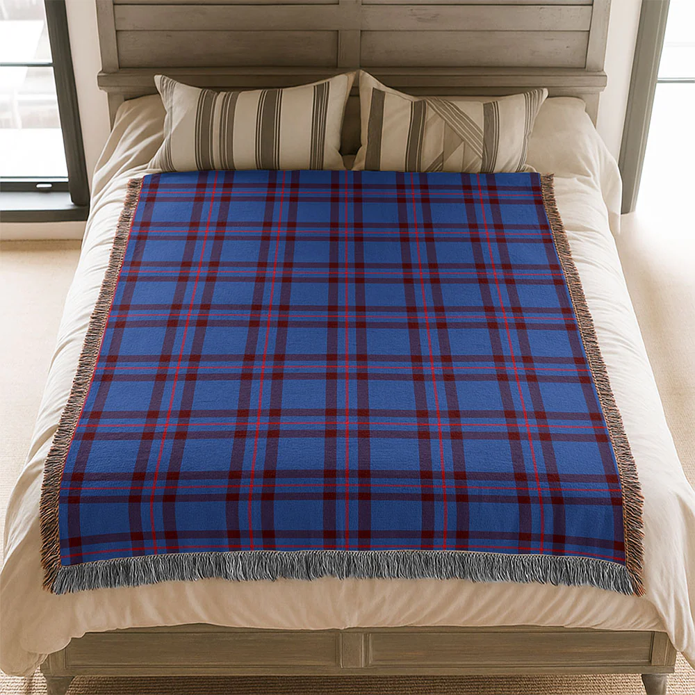 Scottish Elliot Modern Clan Badge Tartan Woven Blanket - Image 3