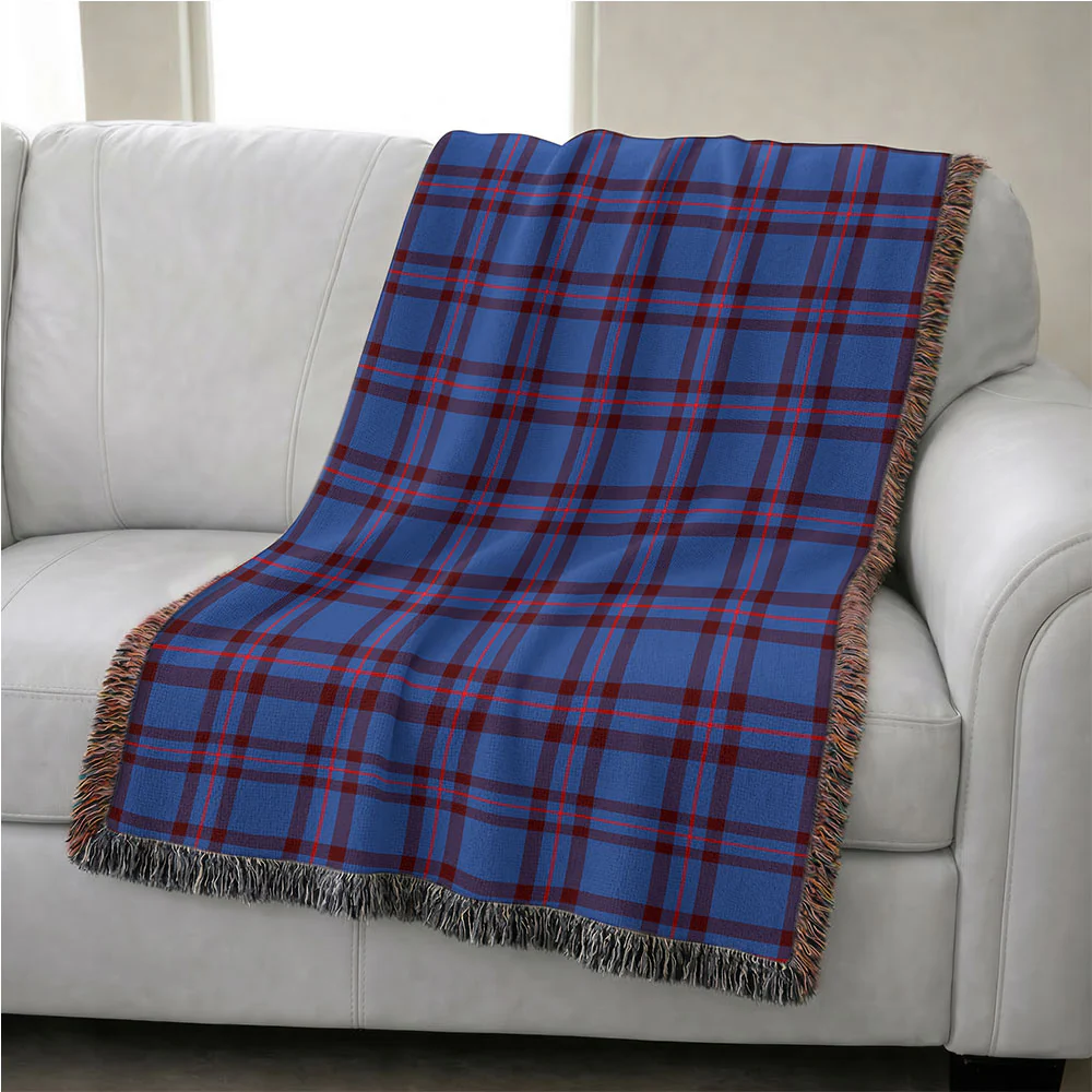 Scottish Elliot Modern Clan Badge Tartan Woven Blanket - Image 4