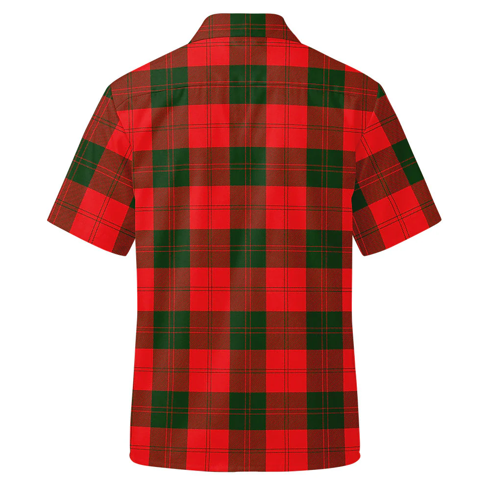Scottish Erskine Modern Clan Badge Tartan Short Sleeve Work Shirt - Image 3