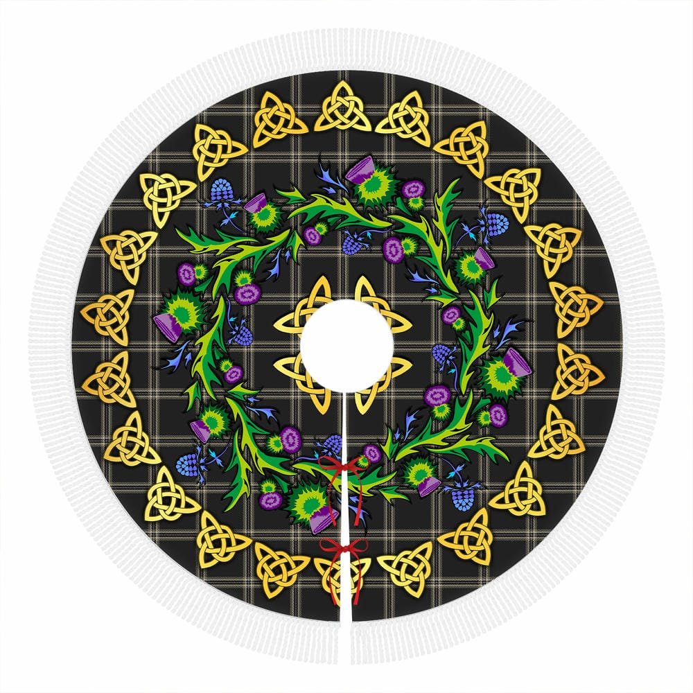 Scottish Eternity Tartan Thistle Celtic Knot Christmas Tree Skirt - Image 4