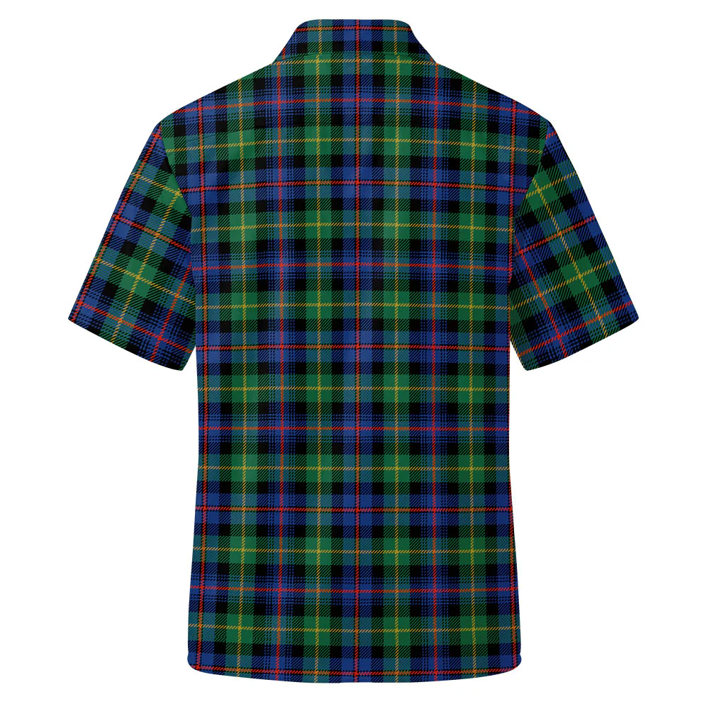 Scottish Farquharson Ancient Clan Badge Tartan Short Sleeve Work Shirt - Image 3