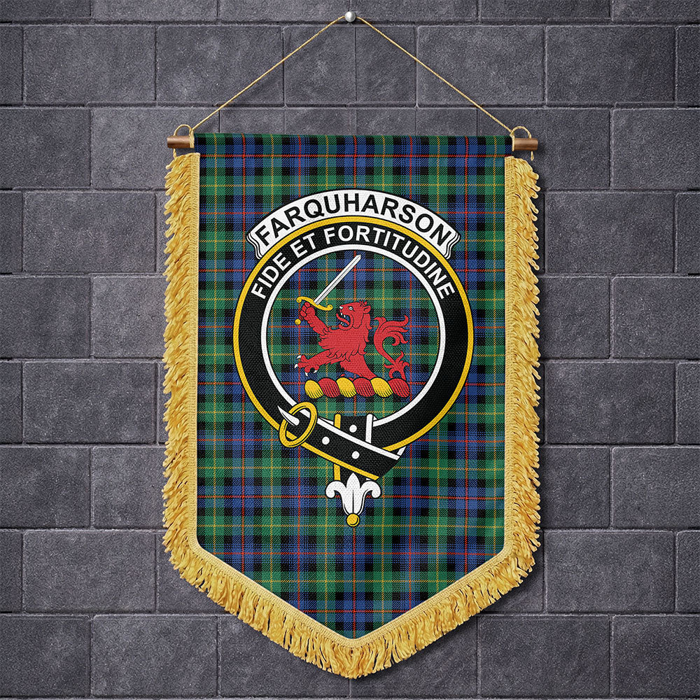 Scottish Farquharson Ancient Clan Badge Tartan Wall Hanging Banner