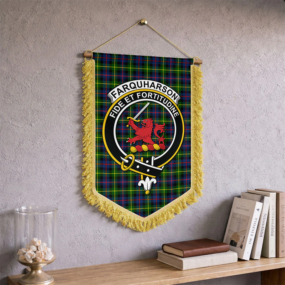 Scottish Farquharson Modern Clan Badge Tartan Wall Hanging Banner - Image 2