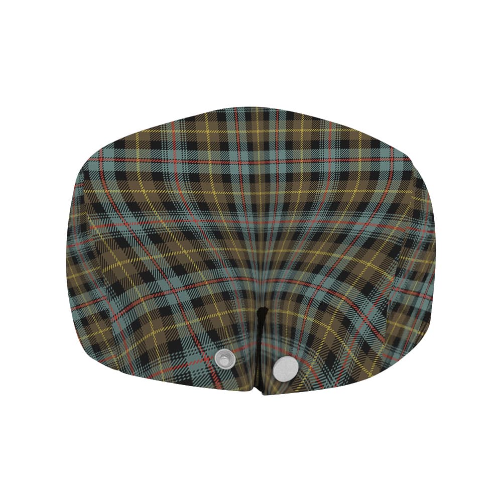 Scottish Farquharson Weathered Tartan Flat Cap - Image 4