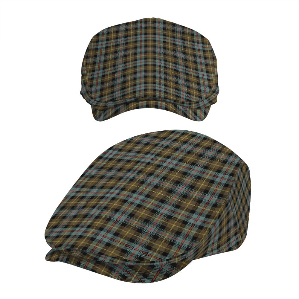 Scottish Farquharson Weathered Tartan Flat Cap - Image 5