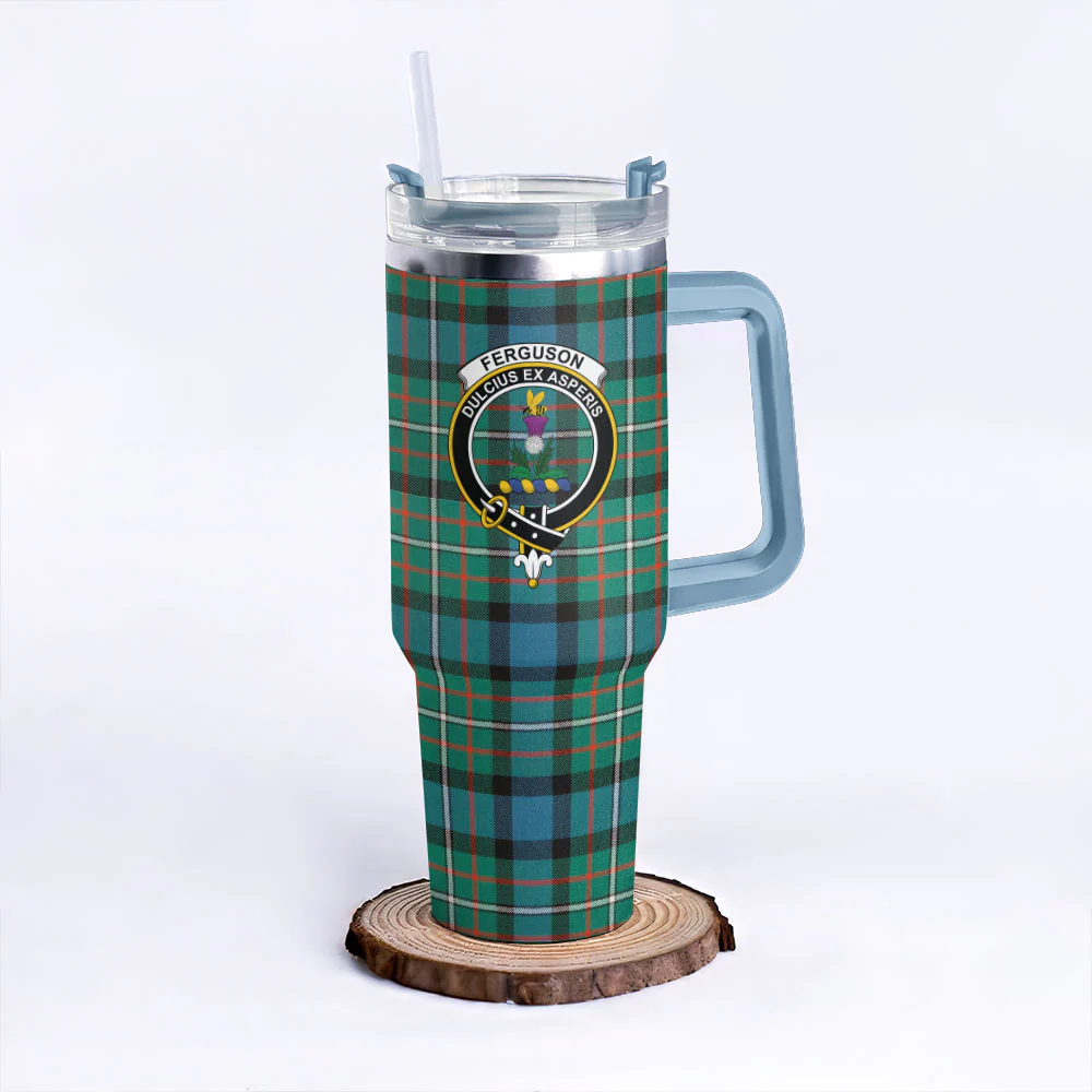 Scottish FERGUSON ANCIENT Clan Badge Tartan 40oz Tumbler - Image 5