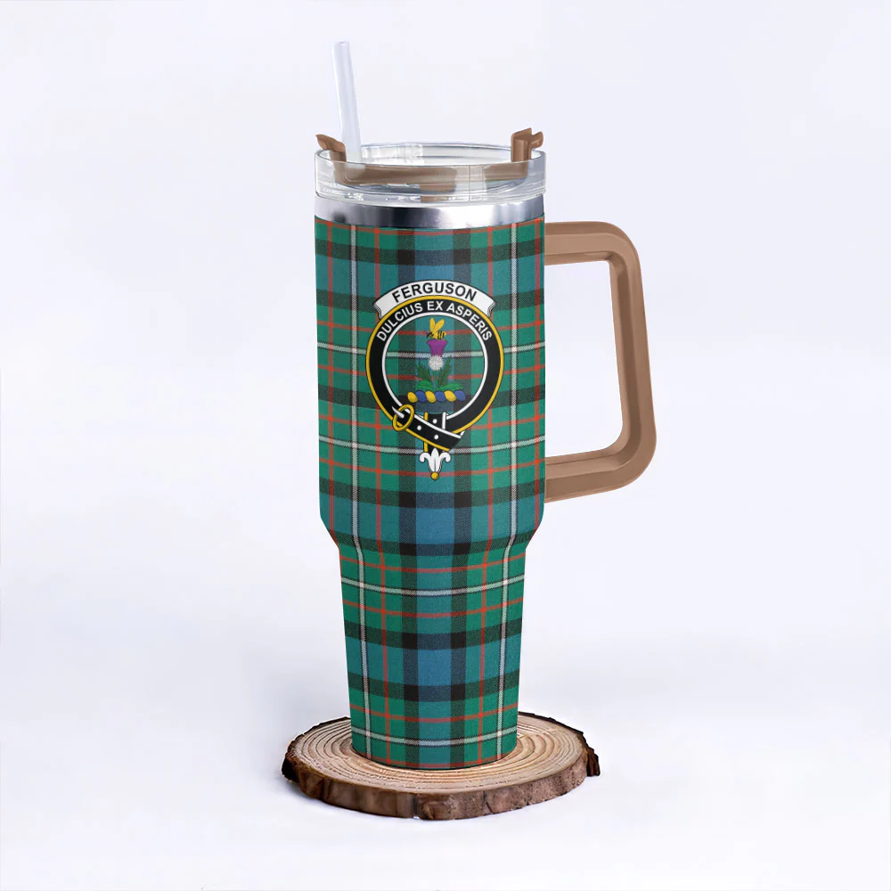Scottish FERGUSON ANCIENT Clan Badge Tartan 40oz Tumbler - Image 9