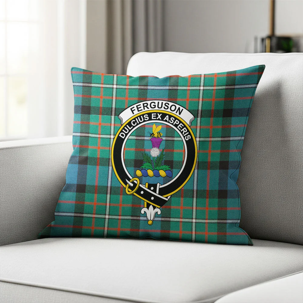 Scottish FERGUSON ANCIENT Clan Badge Tartan Pillow Case - Image 2