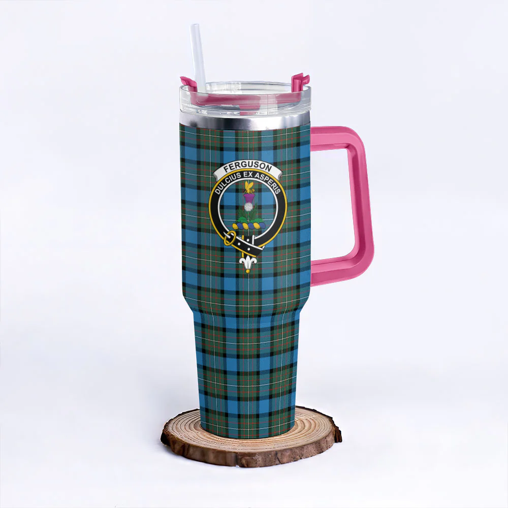 Scottish Fergusson Ancient Clan Badge Tartan 40oz Tumbler - Image 7