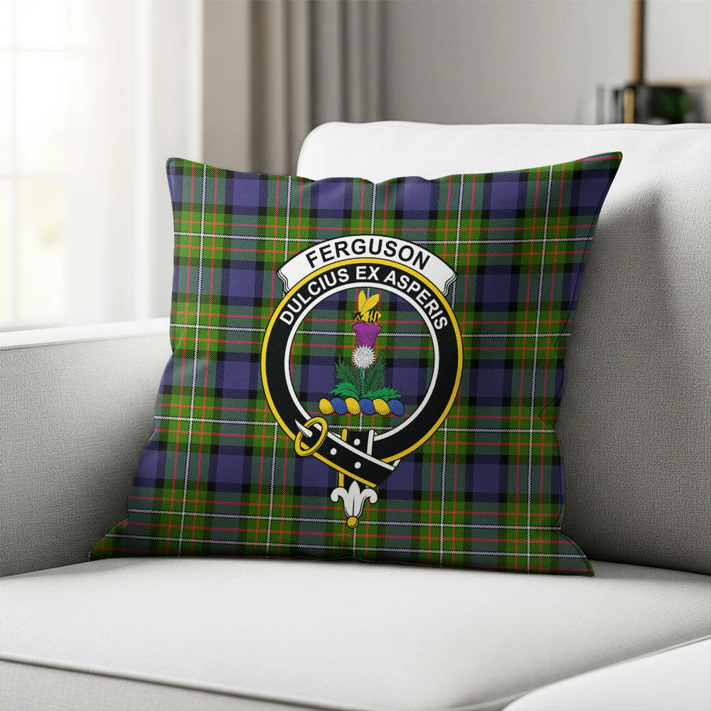Scottish Fergusson Modern Clan Badge Tartan Pillow Case - Image 2