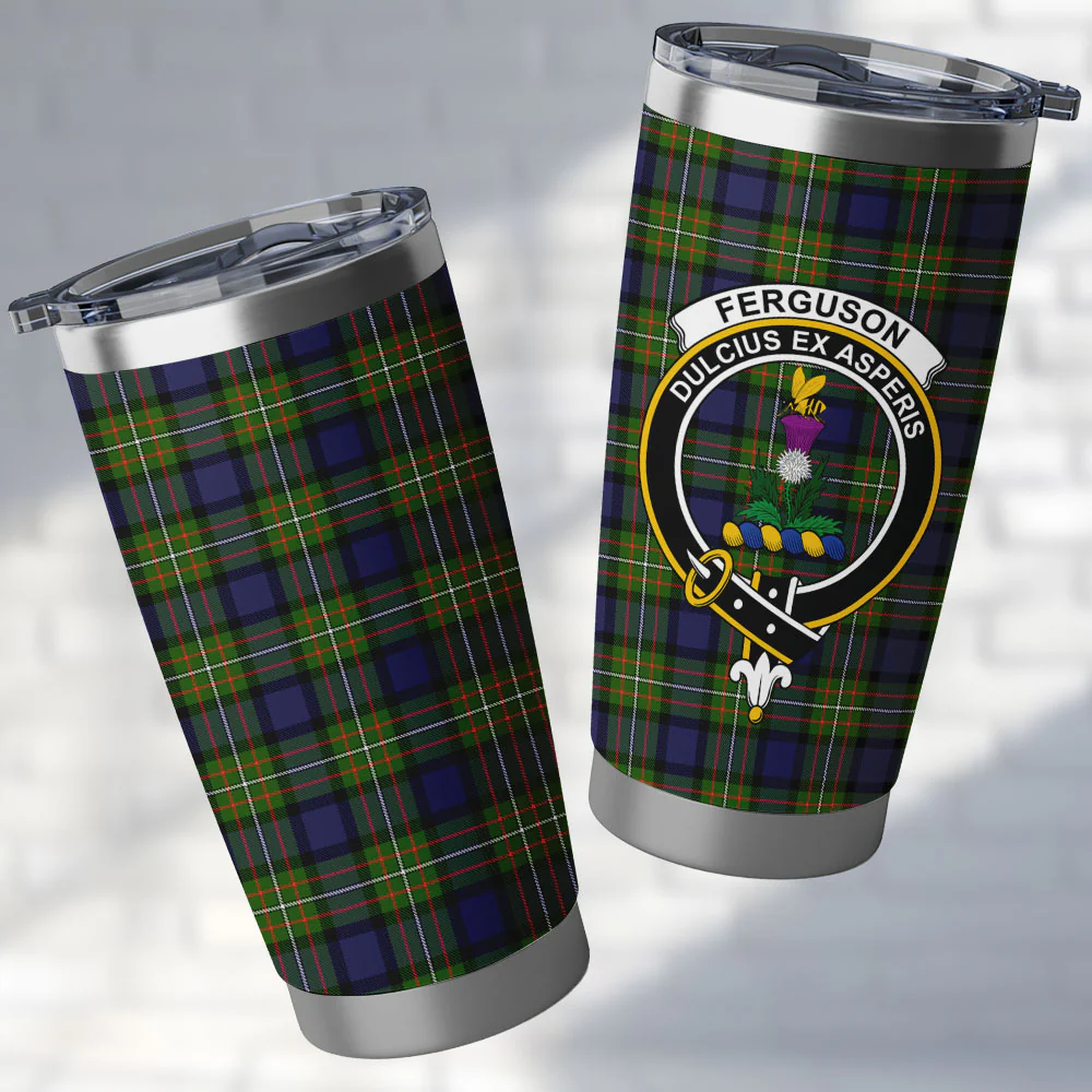 Scottish Fergusson Modern Clan Badge Tartan Tumbler
