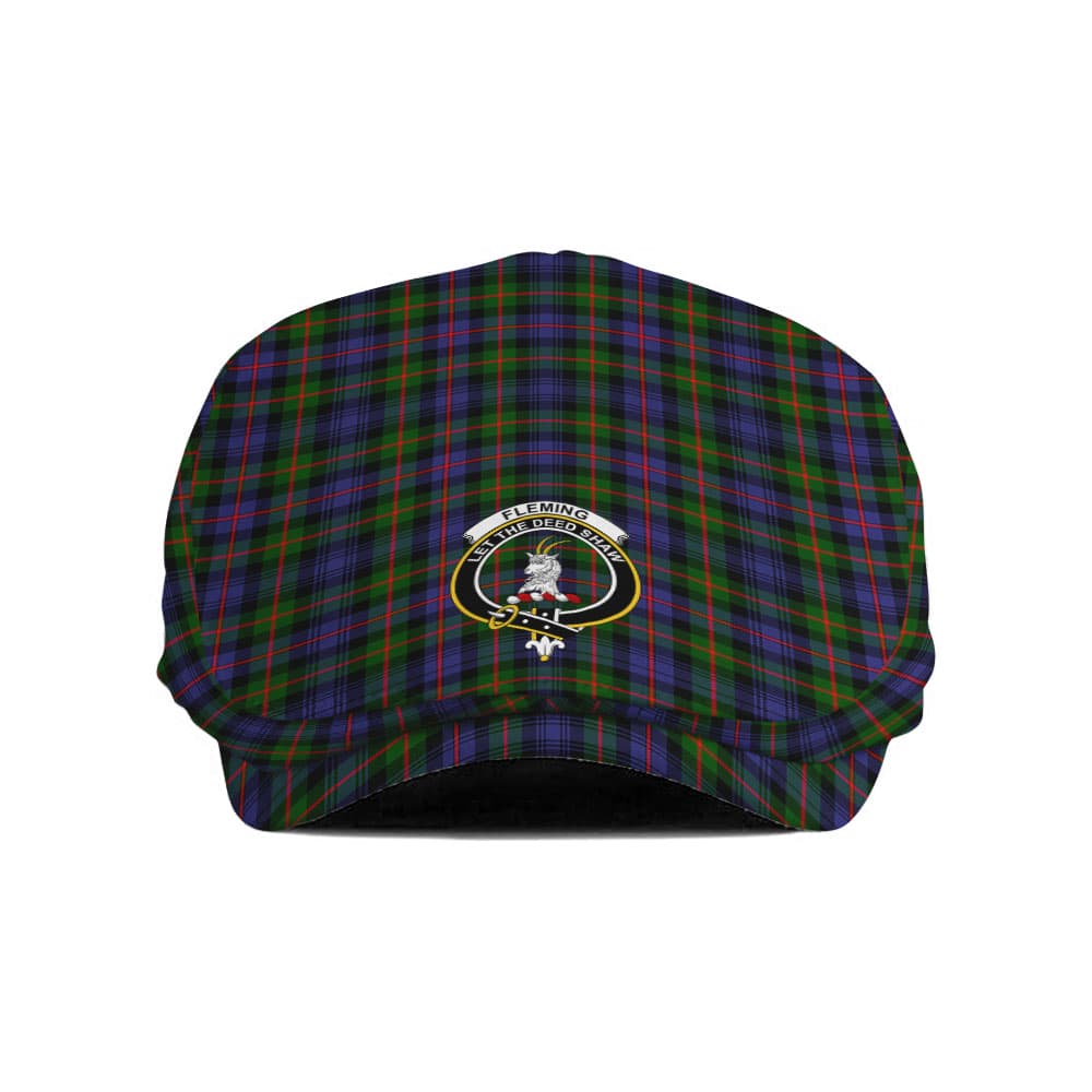Scottish Fleming Clan Badge Tartan Flat Cap