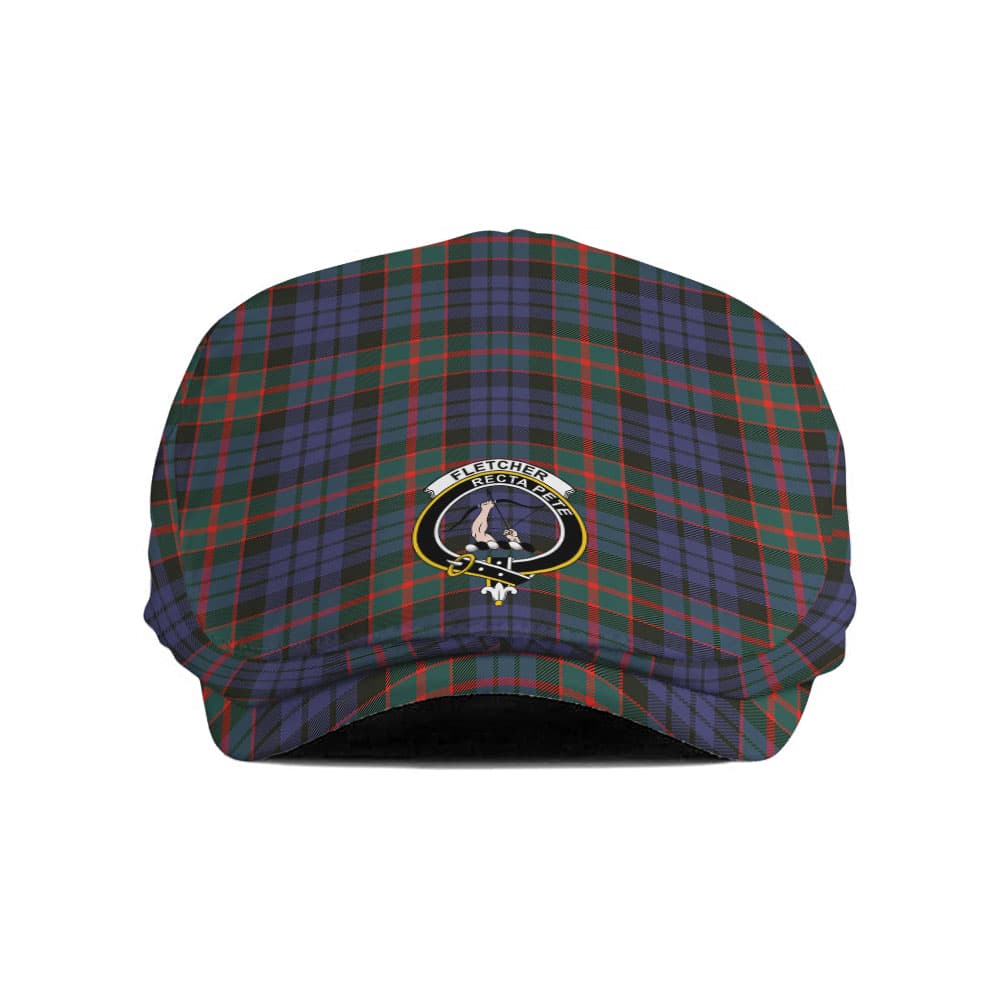 Scottish Fletcher Clan Badge Tartan Flat Cap
