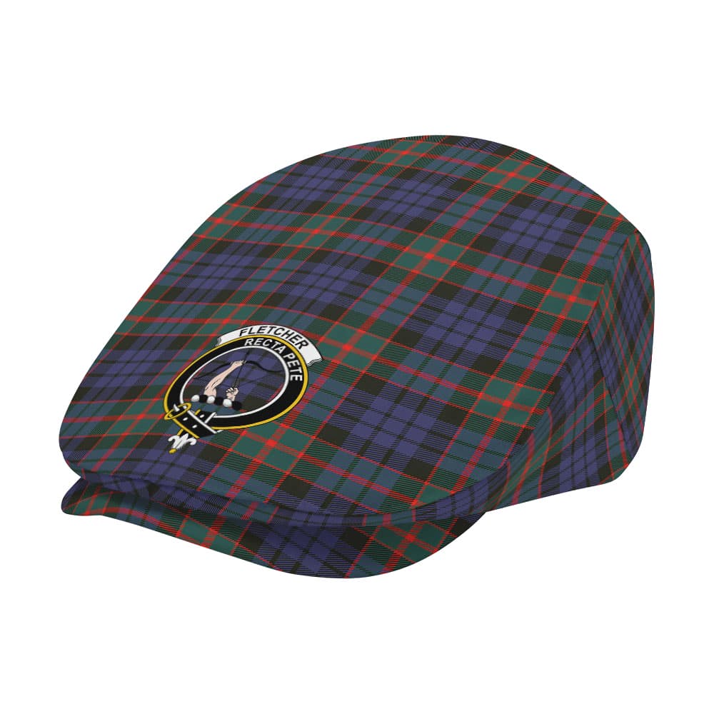 Scottish Fletcher Clan Badge Tartan Flat Cap - Image 2
