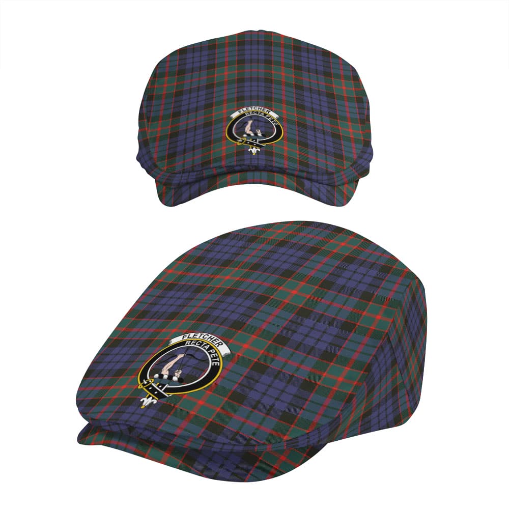 Scottish Fletcher Clan Badge Tartan Flat Cap - Image 5