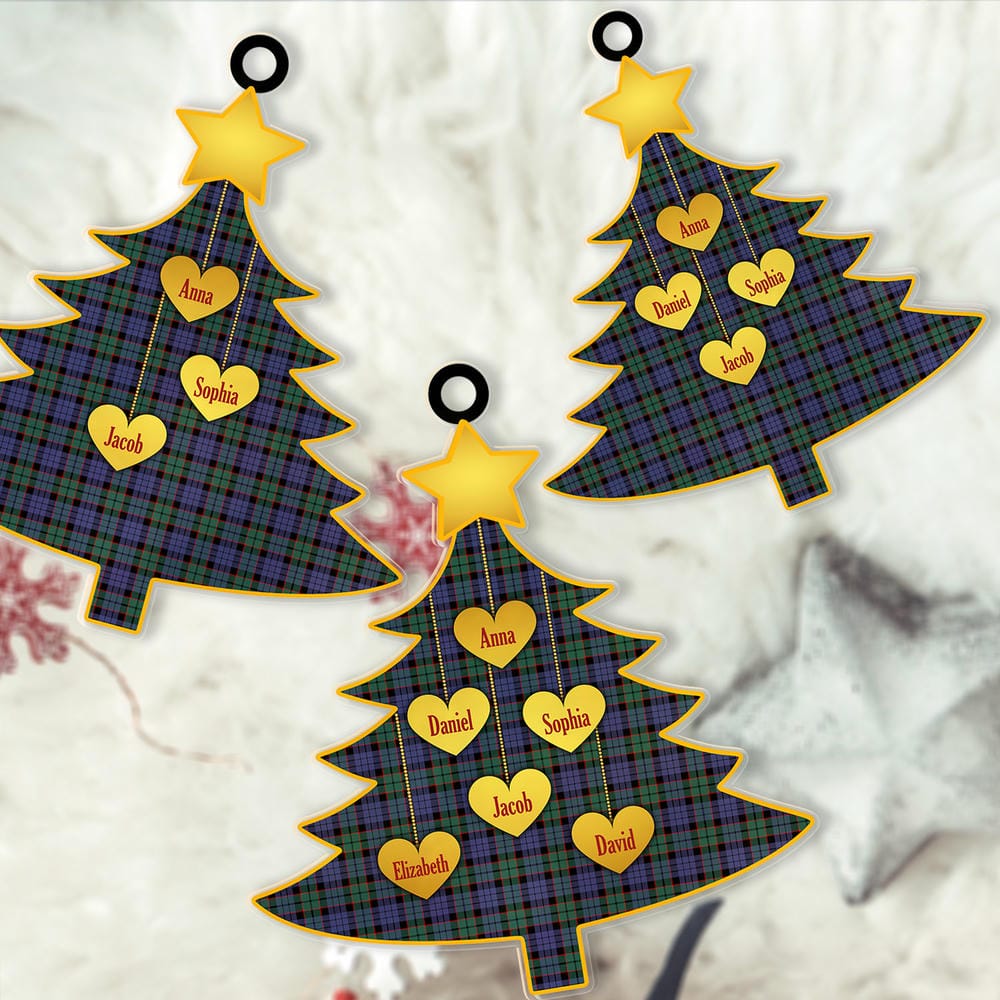 Scottish Fletcher Modern Tartan Ornament Custom Family Christmas Tree - Image 2
