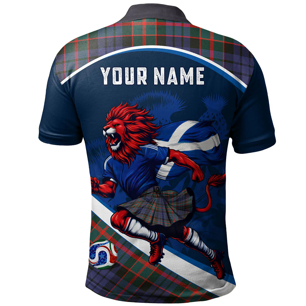 Scottish Fletcher of Dunans Clan Badge Tartan Polo Shirt Scotland Lion Brave Highland Spirit - Image 2