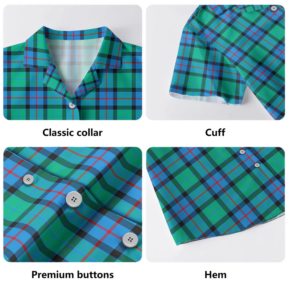 Scottish Flower Of Scotland Tartan Hawaiian Shirt - Image 3