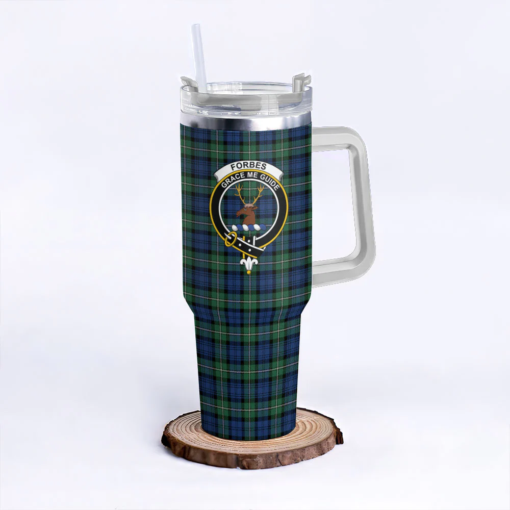 Scottish Forbes Ancient Clan Badge Tartan 40oz Tumbler