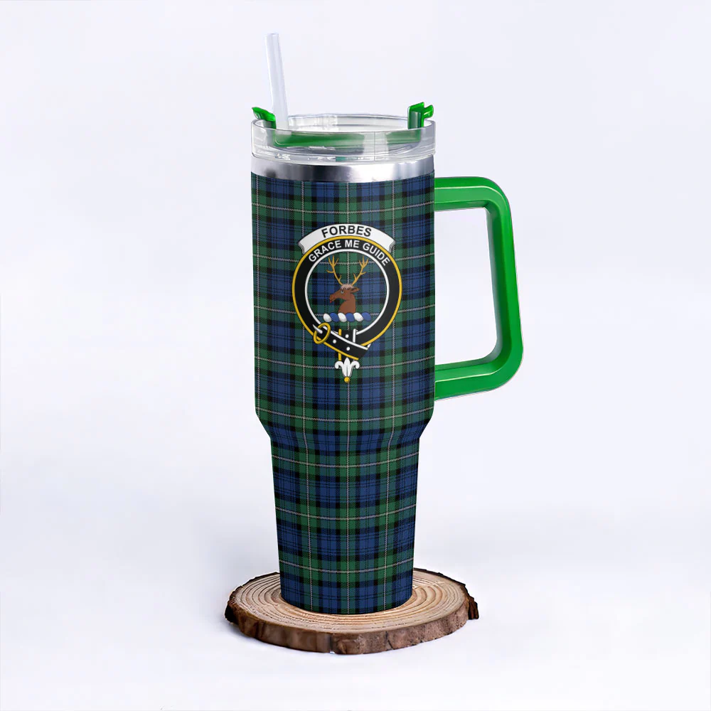 Scottish Forbes Ancient Clan Badge Tartan 40oz Tumbler - Image 8