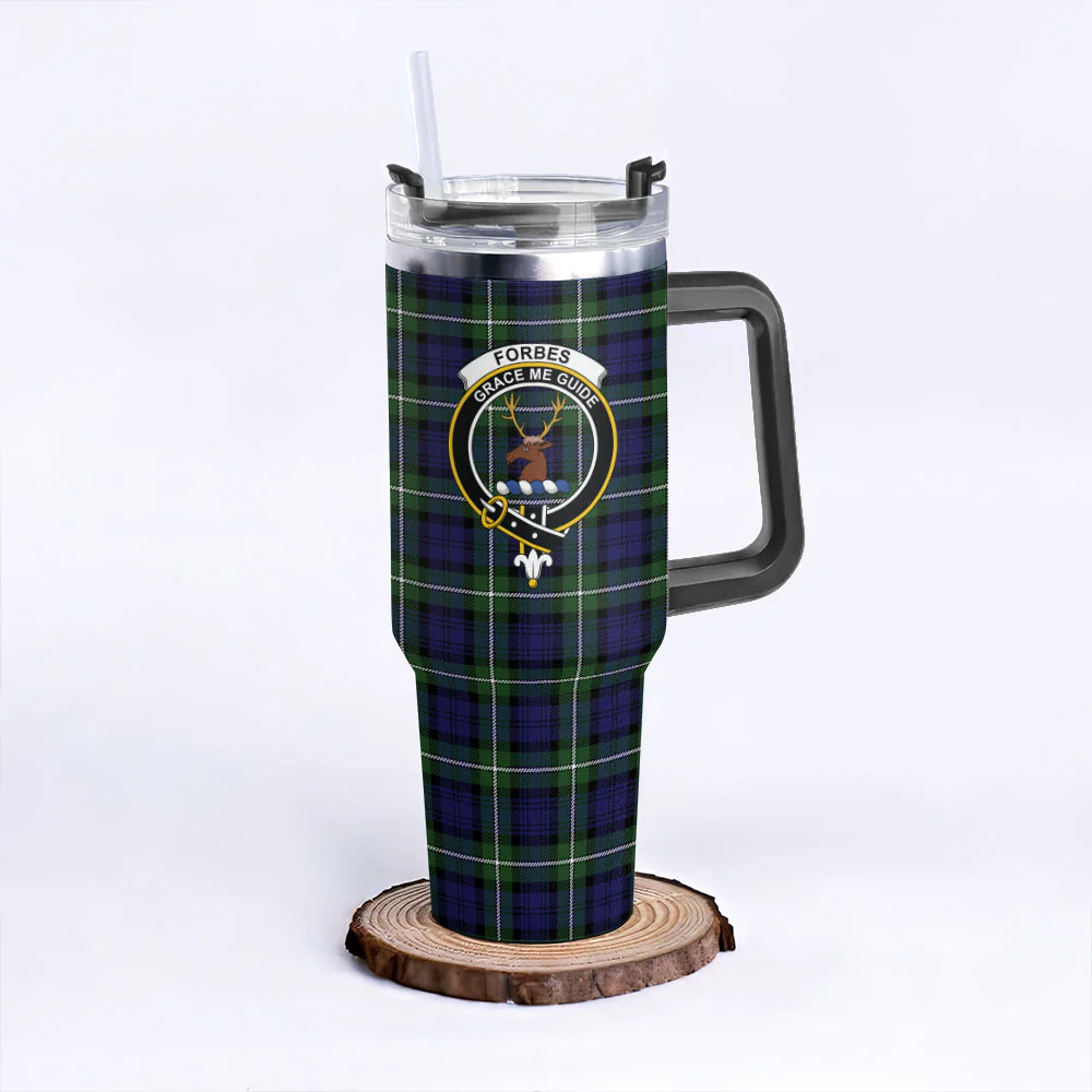 Scottish Forbes Modern Clan Badge Tartan 40oz Tumbler - Image 3