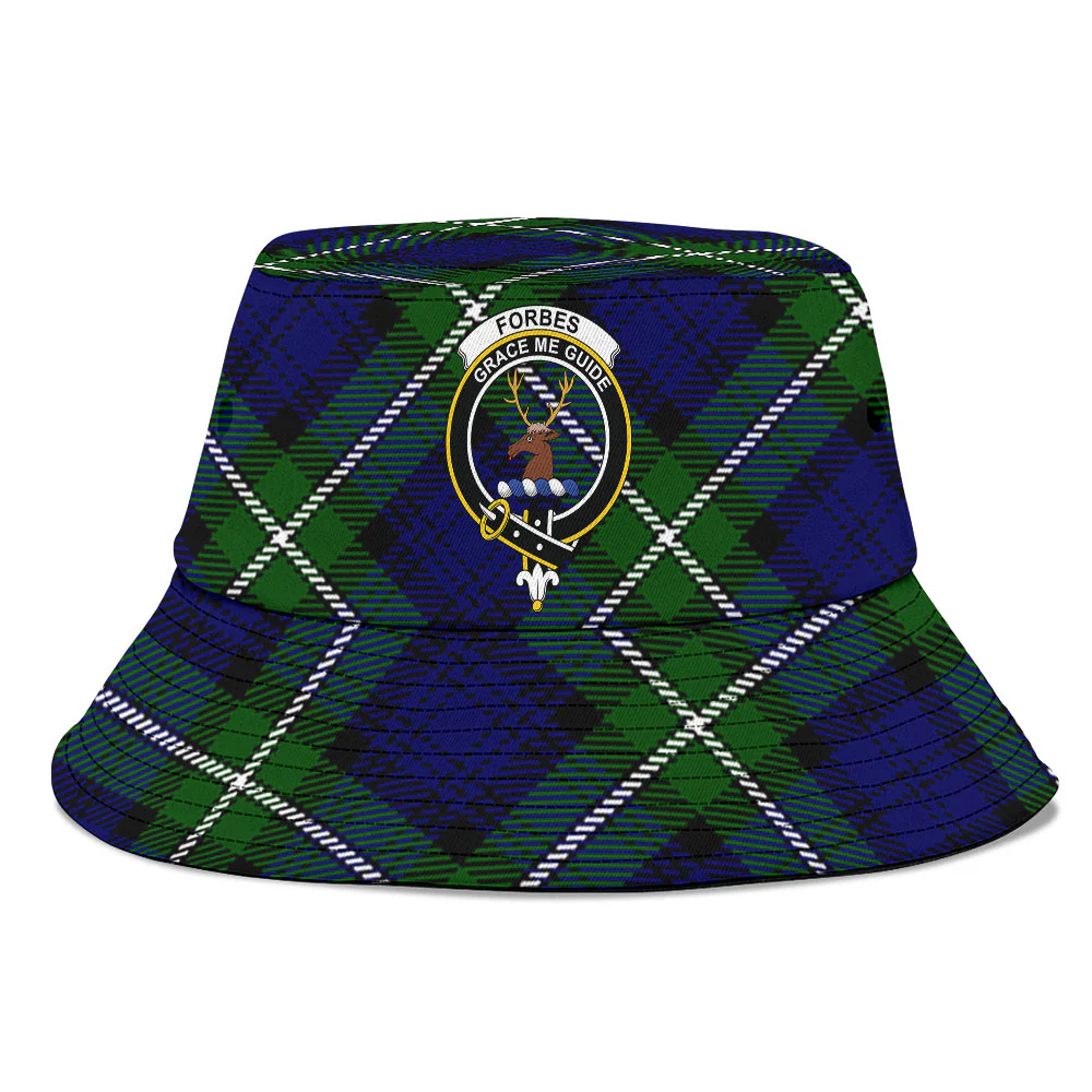Scottish Forbes Modern Clan Badge Tartan Bucket Hat - Image 2