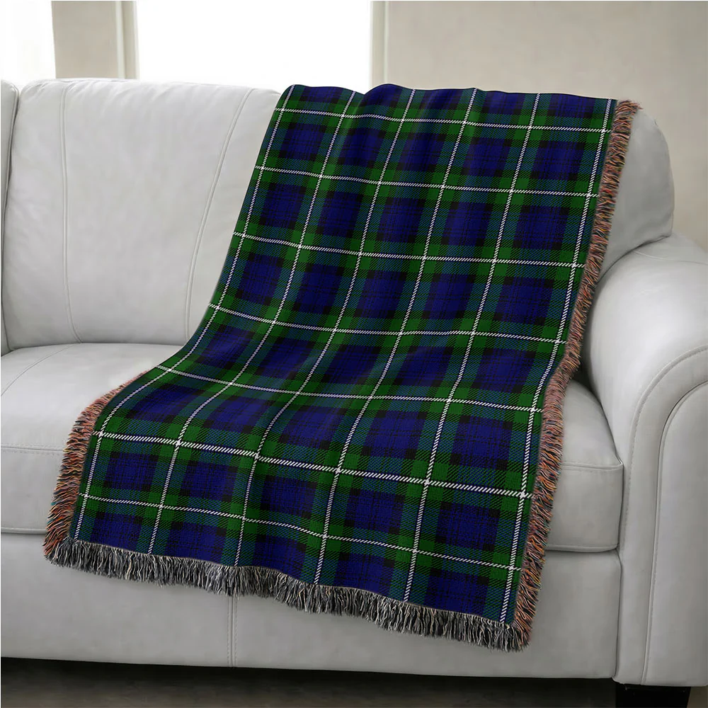 Scottish Forbes Modern Clan Badge Tartan Woven Blanket - Image 4