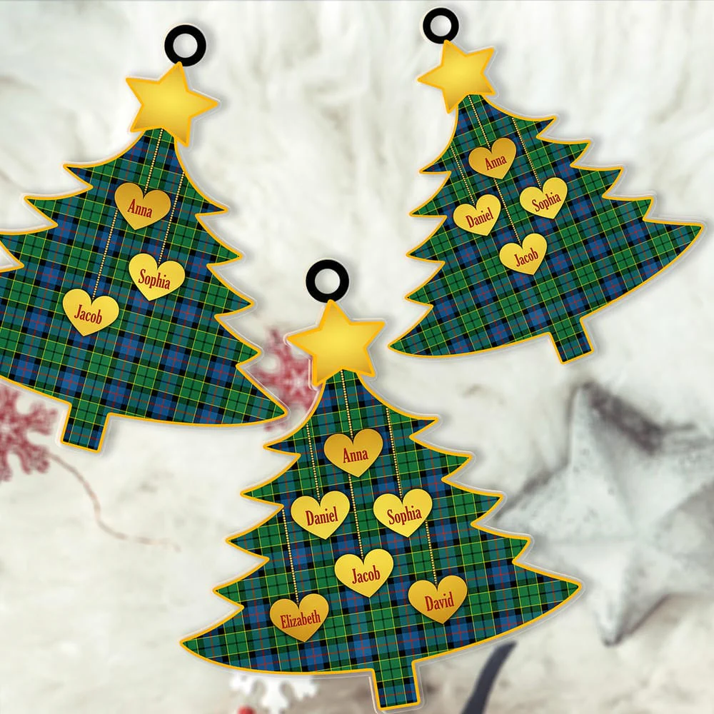 Scottish Forsyth Ancient Tartan Ornament Custom Family Christmas Tree - Image 2