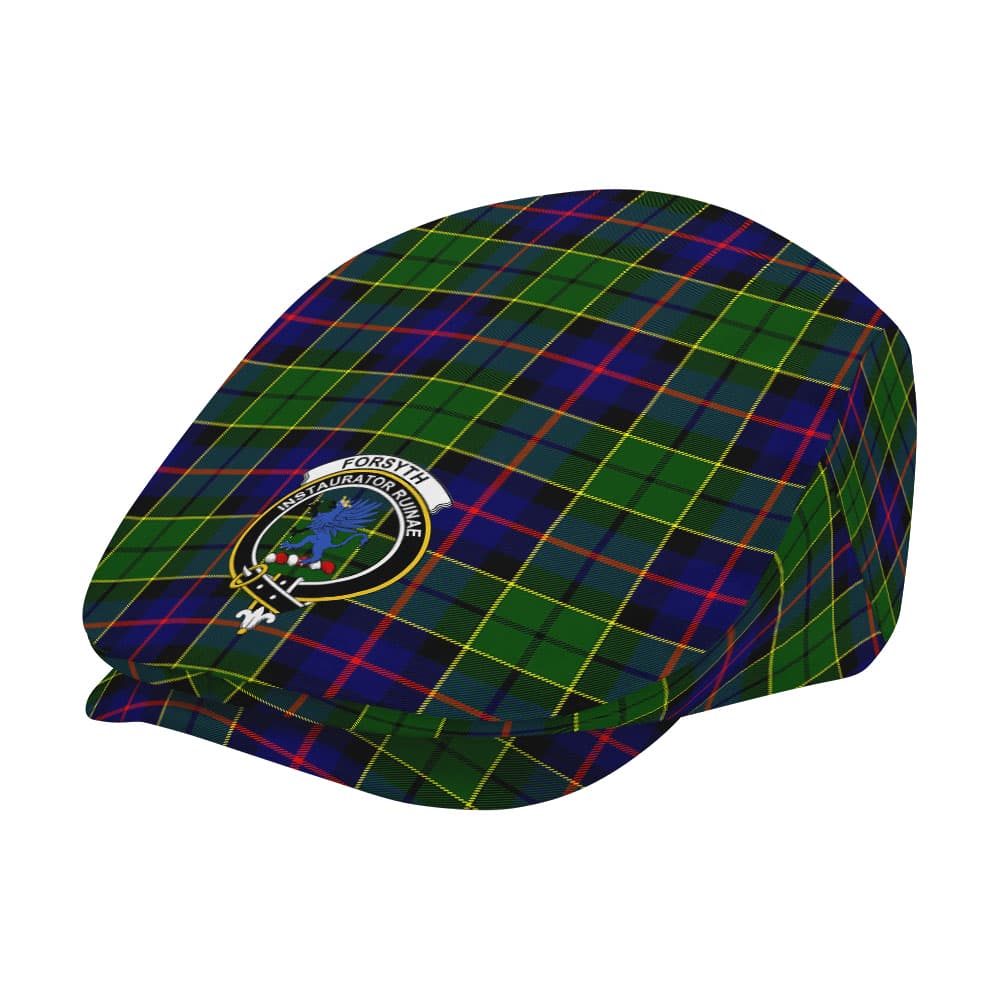 Scottish Forsyth Clan Badge Tartan Flat Cap - Image 2