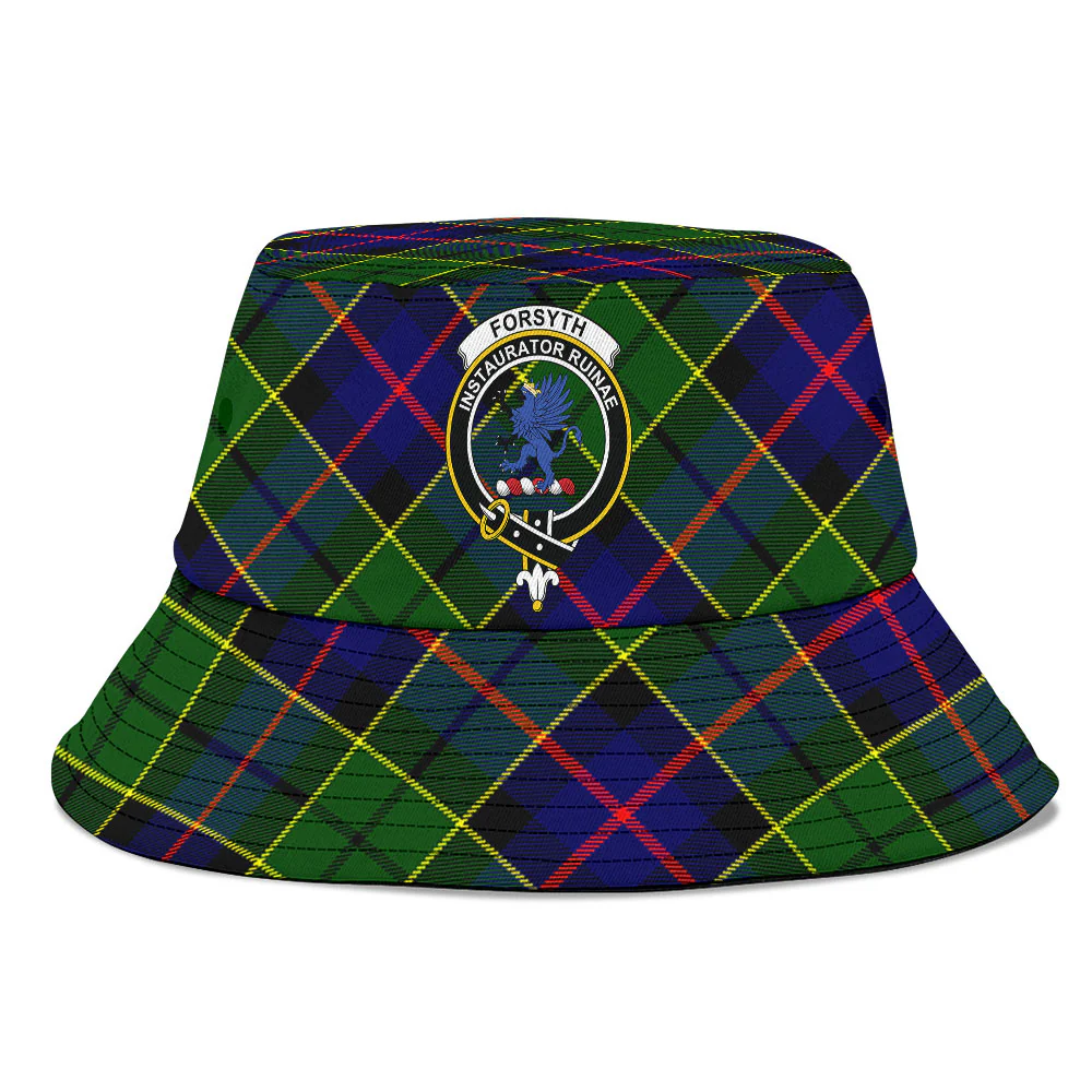Scottish Forsyth Modern Clan Badge Tartan Bucket Hat - Image 2