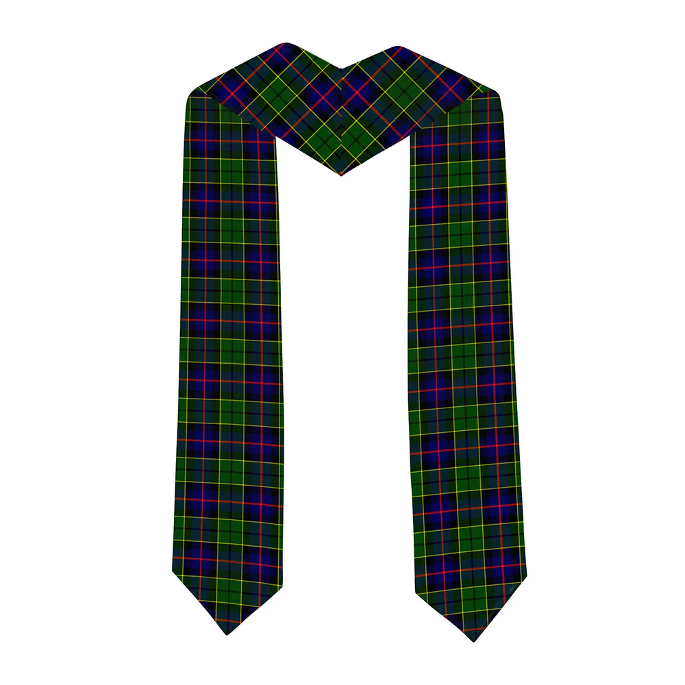 Scottish Forsyth Modern Clan Badge Tartan Graduation Stole Black Gold Honor - Image 2