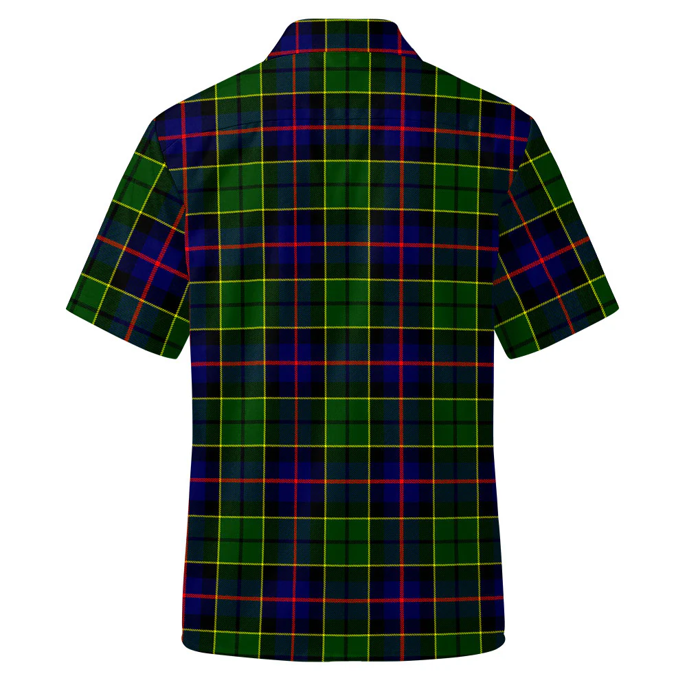 Scottish Forsyth Modern Clan Badge Tartan Short Sleeve Work Shirt - Image 3